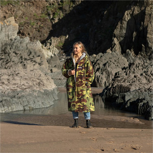 2023 Dryrobe Advance Cambio De Manga Larga Robe DR100L - Camo / Grey